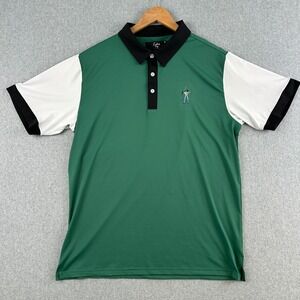 Eastside Golf Polo Shirt Mens M Green Colorblock Short Sleeve Performance Logo